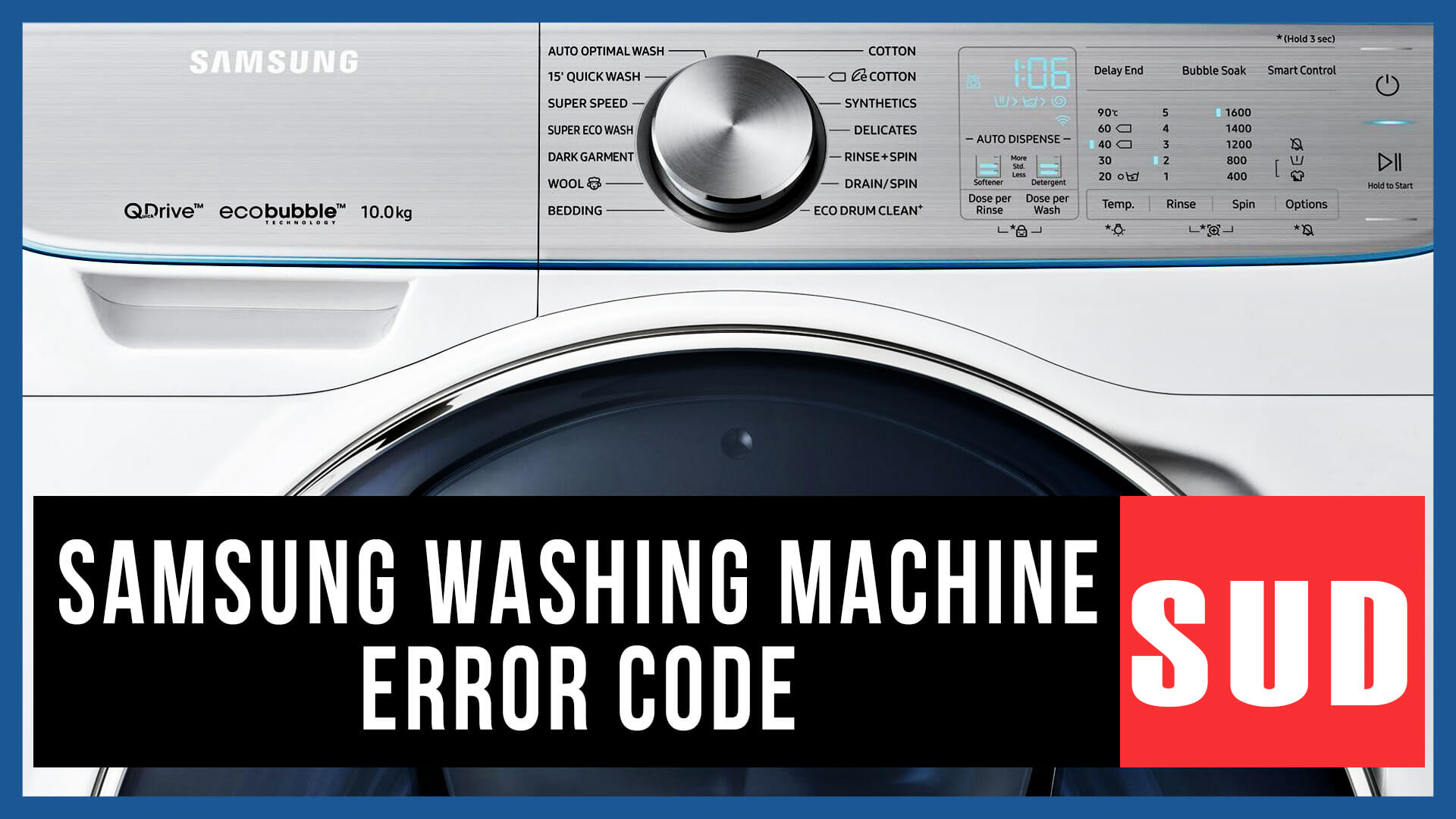 How to Fix Sud Error on Samsung Washing Machine?