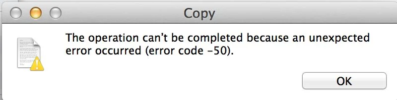 Mac Error Code-36