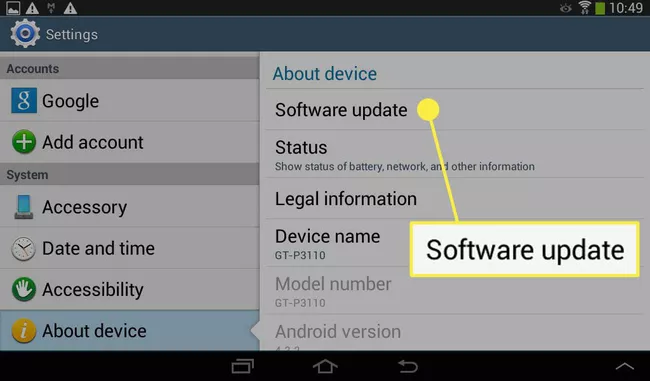 Update Android Version on Tablet