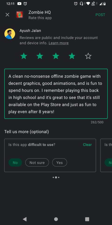 Review An App on Play Store