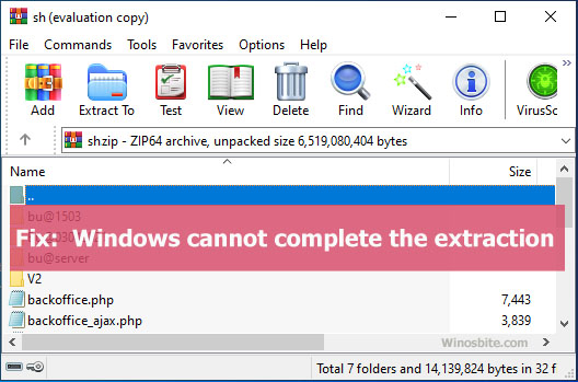 Fix Extract File Error
