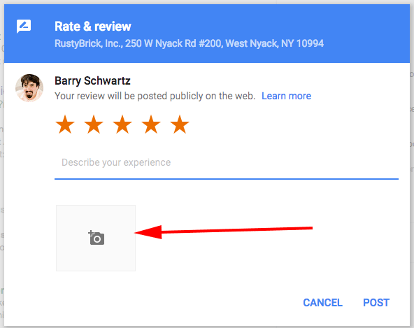 Add Picture on Google Review