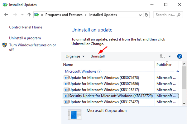 Remove Windows Latest Update