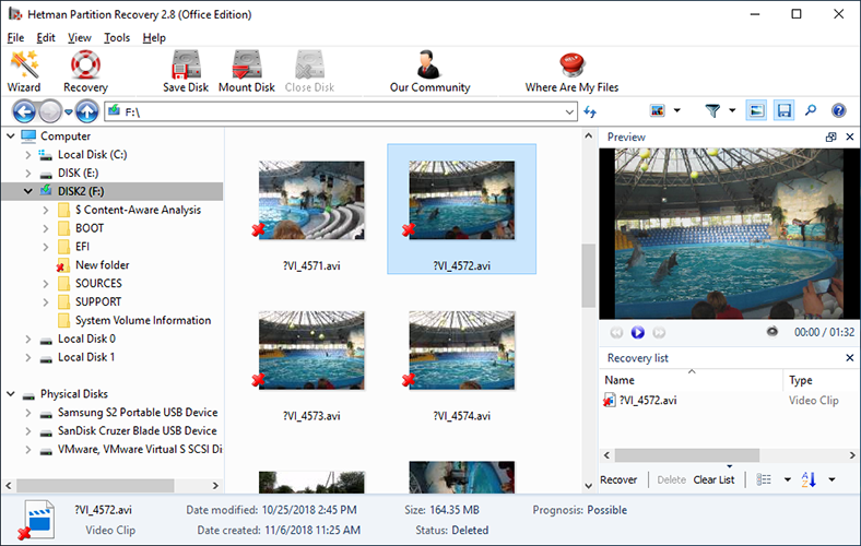 Restore Video Files