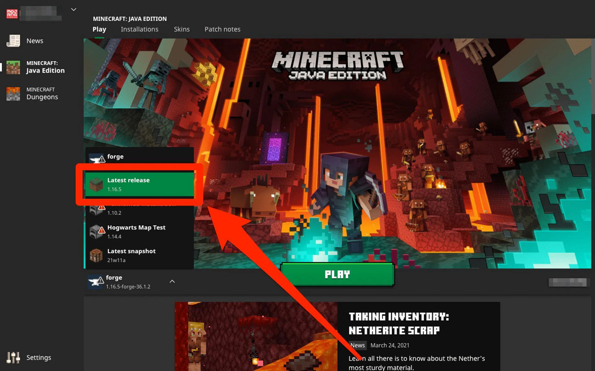 Update Statement is Valid About Features and Stories in Minecraft Launcher