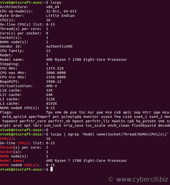 Check Processor Generation in Linux