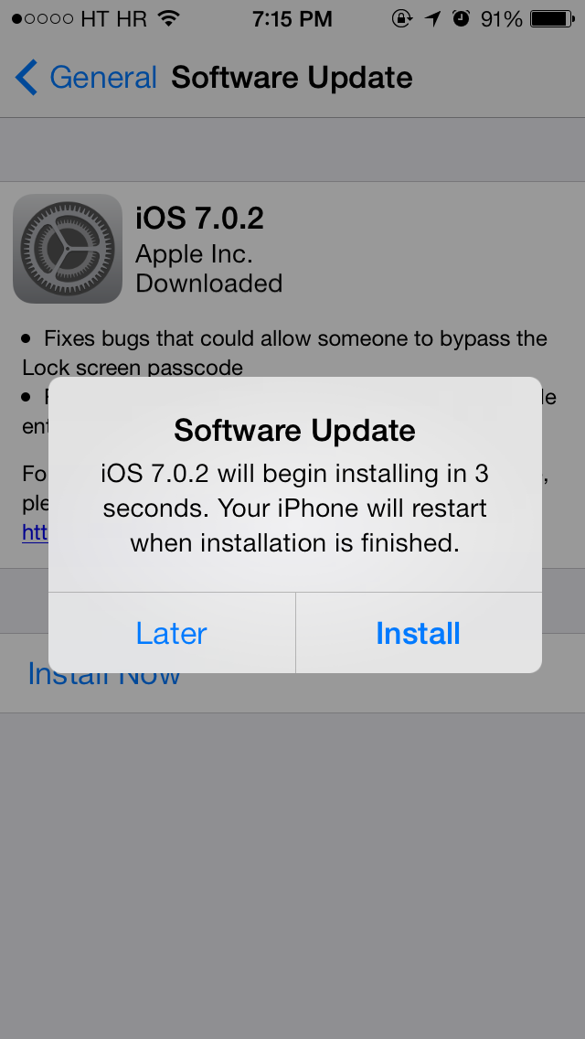 Software Update is Necessary For iphone 7