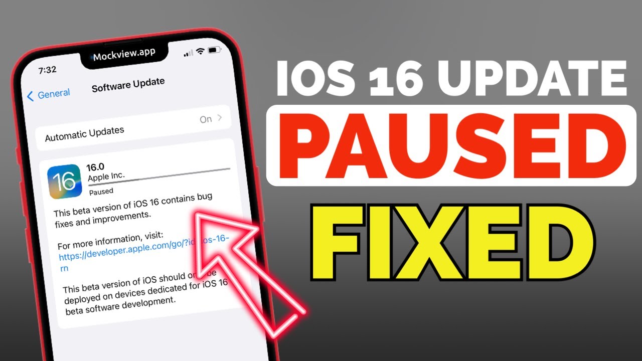 Update IOS 15 Paused