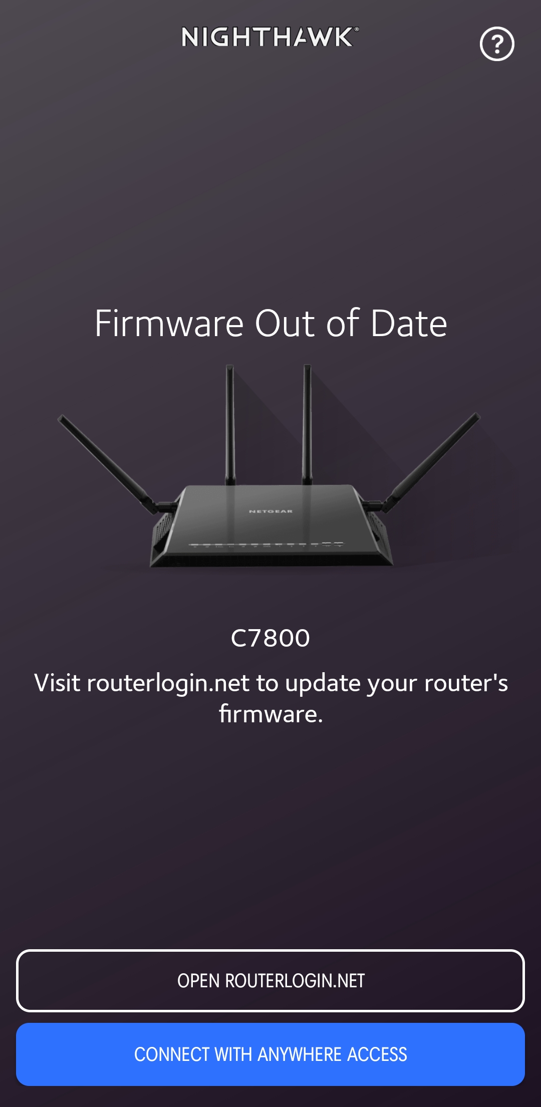 Update Firmware on Netgear C7800